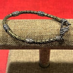 JOHN HARDY ‘JAI’ RARE AUTHENTIC PRE-LOVED LEATHER & STERLING SILVER BRACELET